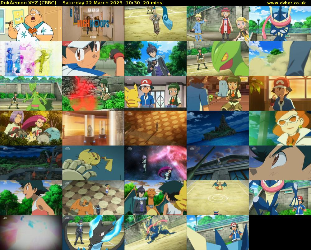 PokÂemon XYZ (CBBC) Saturday 22 March 2025 10:30 - 10:50