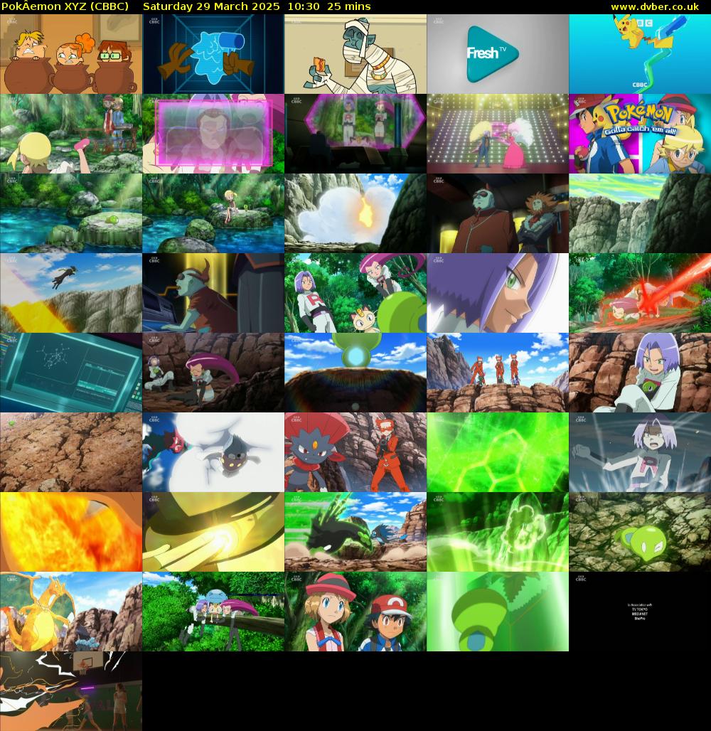 PokÂemon XYZ (CBBC) Saturday 29 March 2025 10:30 - 10:55