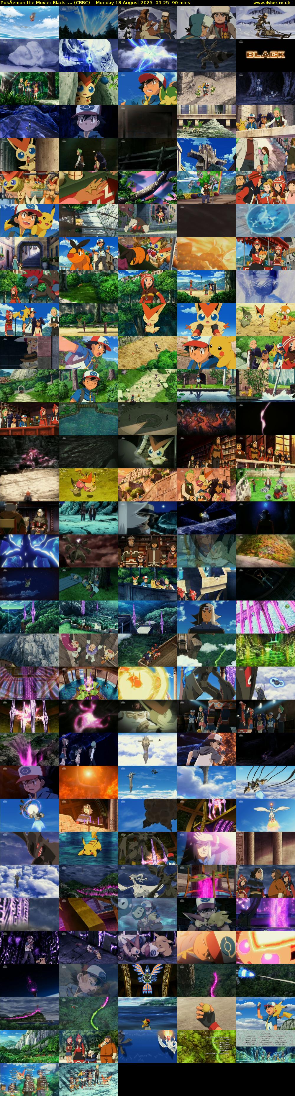 PokÂemon the Movie: Black -... (CBBC) Monday 18 August 2025 09:25 - 10:55