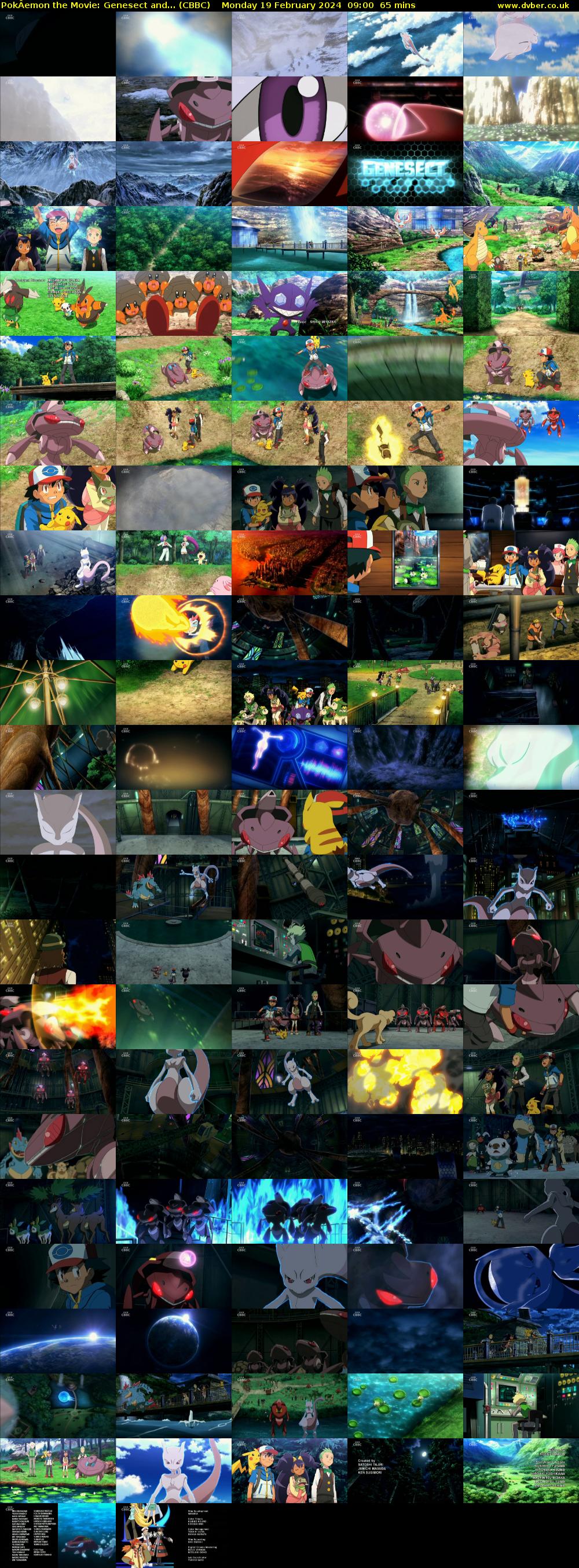 PokÂemon the Movie: Genesect and... (CBBC) Monday 19 February 2024 09:00 - 10:05