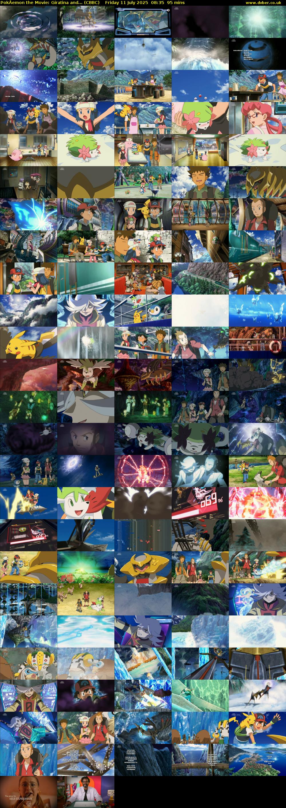 PokÂemon the Movie: Giratina and... (CBBC) Friday 11 July 2025 08:35 - 10:10