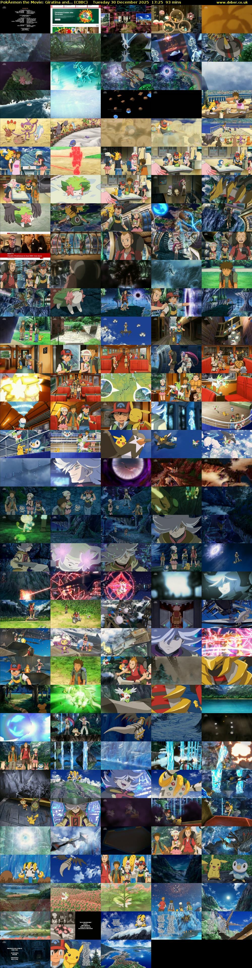 PokÂemon the Movie: Giratina and... (CBBC) Tuesday 30 December 2025 17:25 - 18:58