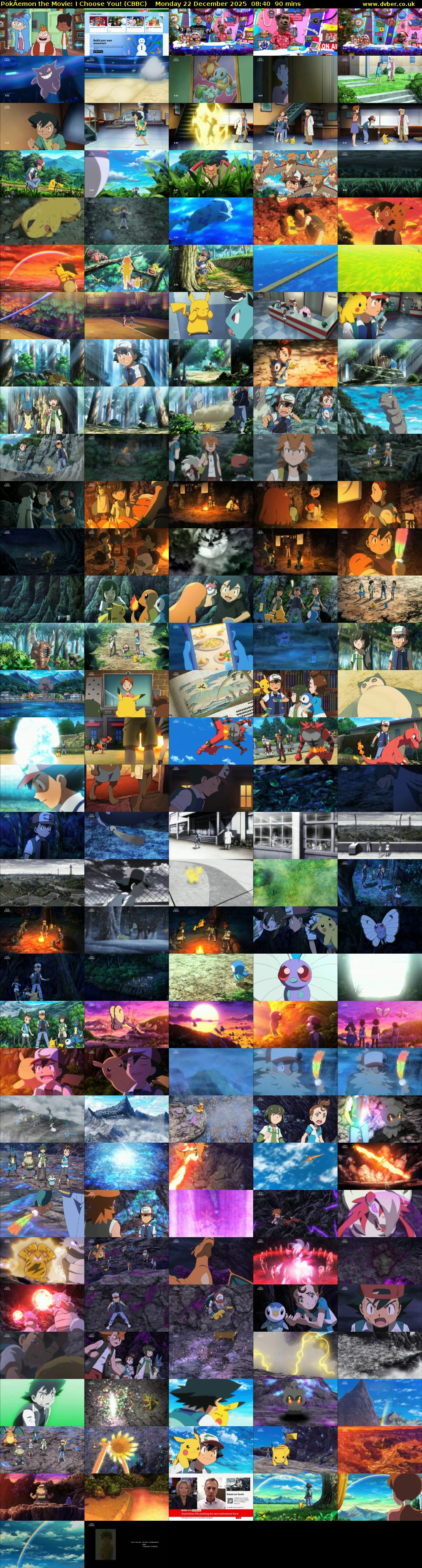 PokÂemon the Movie: I Choose You! (CBBC) Monday 22 December 2025 08:40 - 10:10