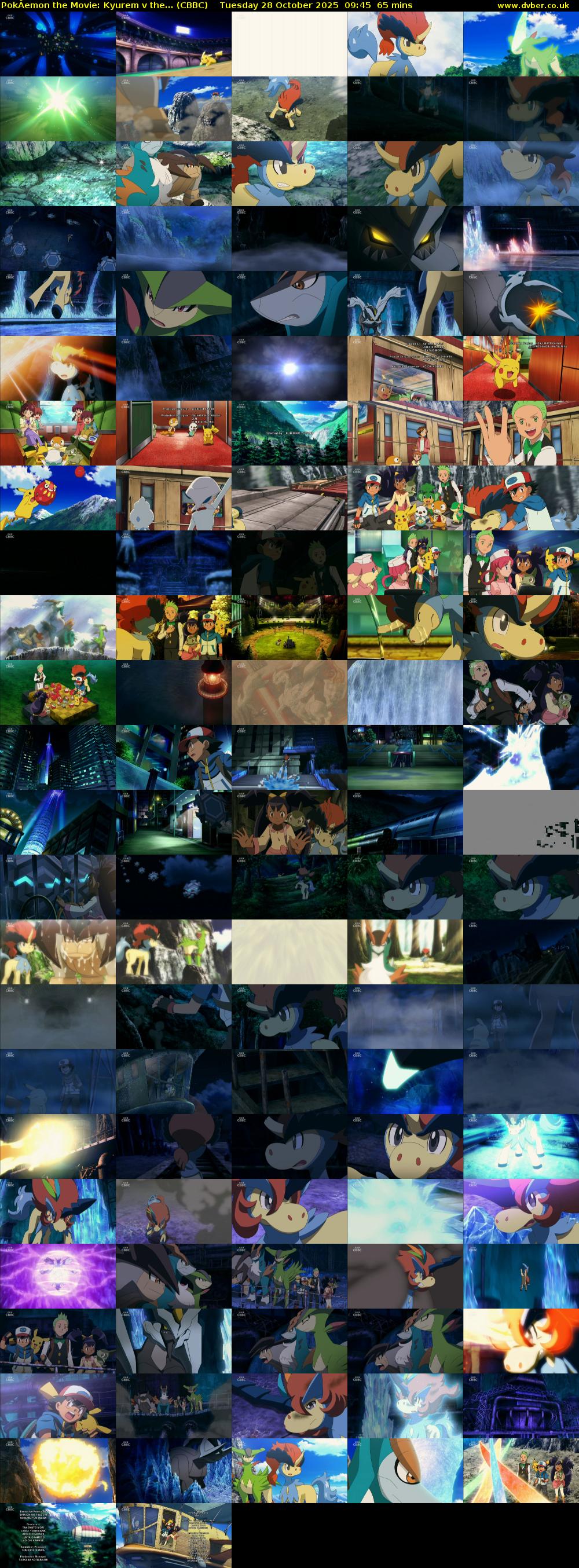 PokÂemon the Movie: Kyurem v The... (CBBC) Tuesday 28 October 2025 09:45 - 10:50