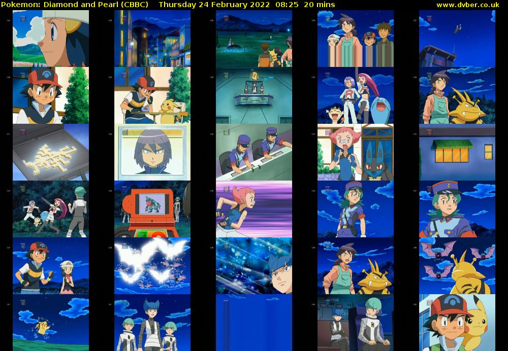 Pokemon: Diamond and Pearl (CBBC) Thursday 24 February 2022 08:25 - 08:45