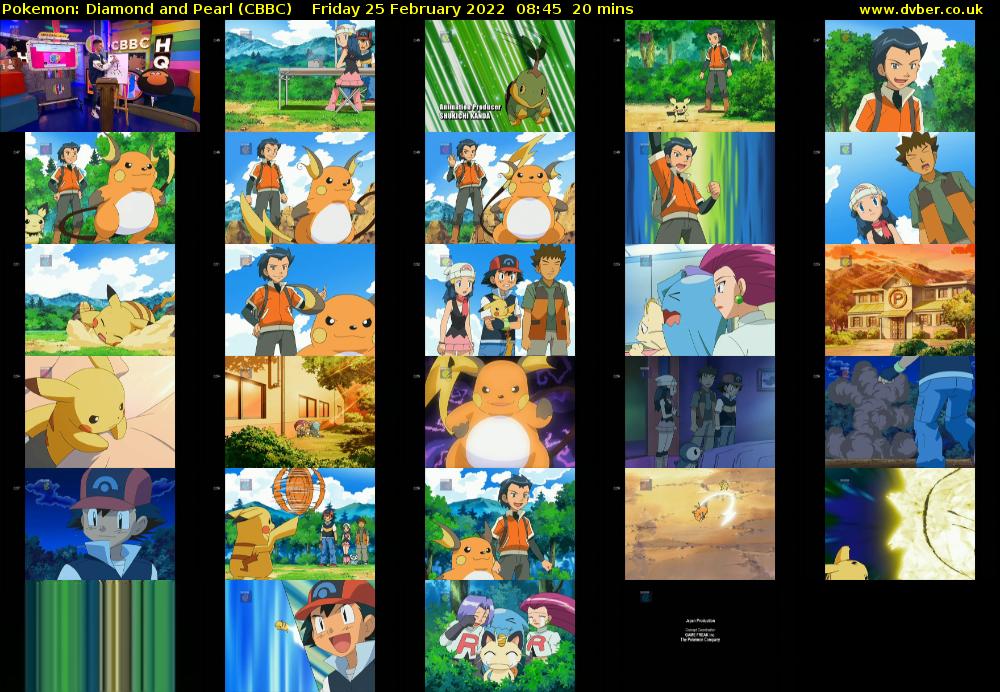 Pokemon: Diamond and Pearl (CBBC) Friday 25 February 2022 08:45 - 09:05