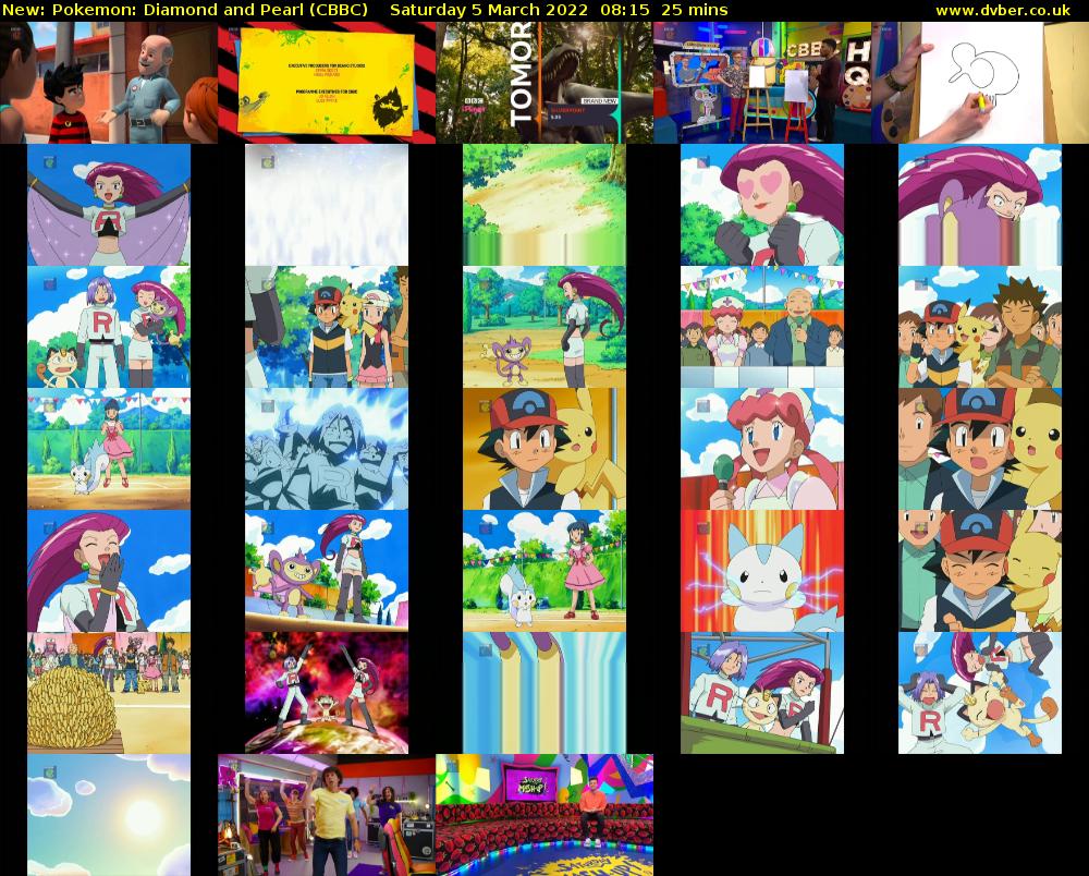 Pokemon: Diamond and Pearl (CBBC) Saturday 5 March 2022 08:15 - 08:40