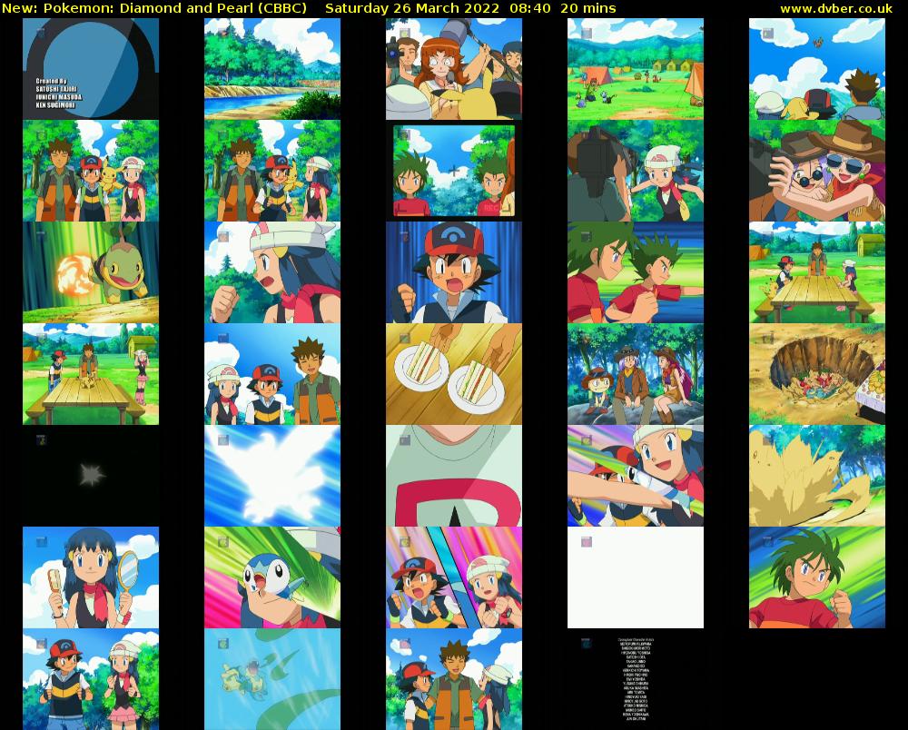 Pokemon: Diamond and Pearl (CBBC) Saturday 26 March 2022 08:40 - 09:00