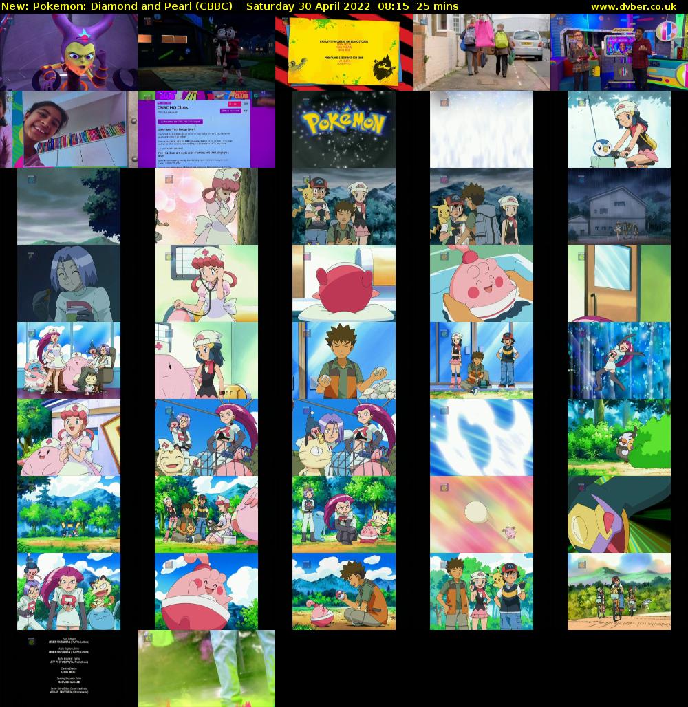 Pokemon: Diamond and Pearl (CBBC) Saturday 30 April 2022 08:15 - 08:40