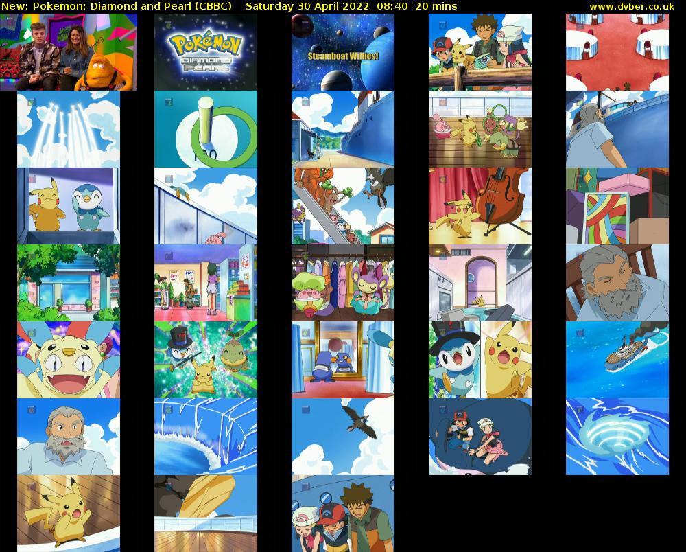 Pokemon: Diamond and Pearl (CBBC) Saturday 30 April 2022 08:40 - 09:00