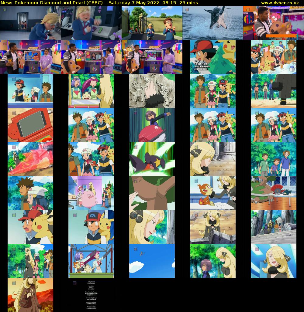 Pokemon: Diamond and Pearl (CBBC) Saturday 7 May 2022 08:15 - 08:40