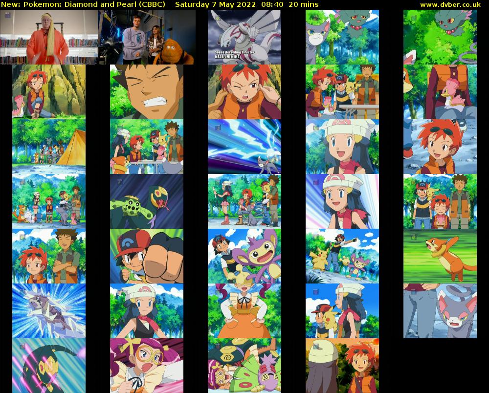 Pokemon: Diamond and Pearl (CBBC) Saturday 7 May 2022 08:40 - 09:00