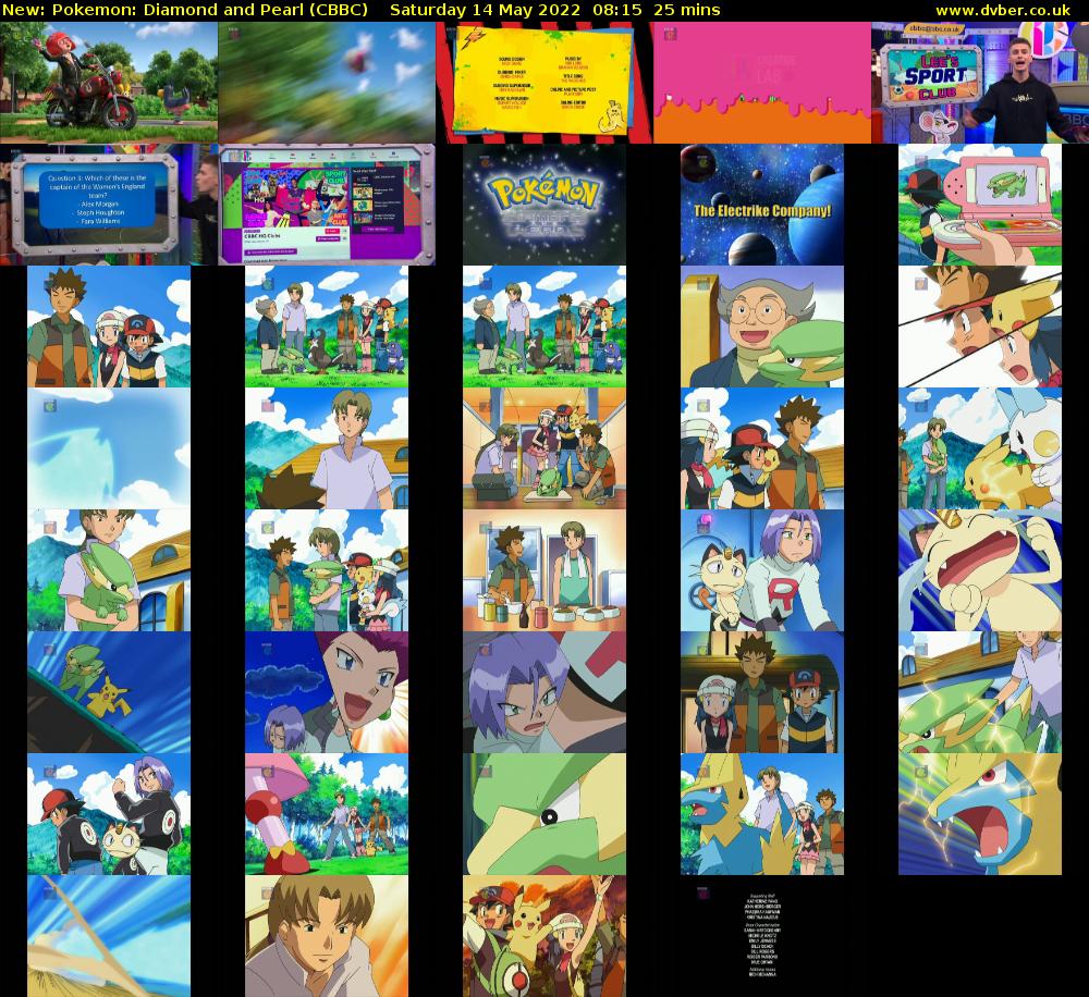 Pokemon: Diamond and Pearl (CBBC) Saturday 14 May 2022 08:15 - 08:40