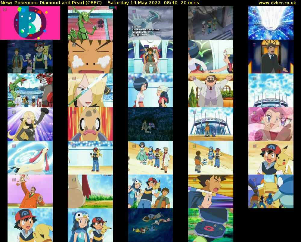 Pokemon: Diamond and Pearl (CBBC) Saturday 14 May 2022 08:40 - 09:00
