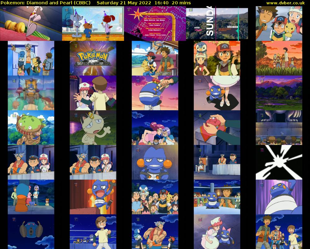 Pokemon: Diamond and Pearl (CBBC) Saturday 21 May 2022 16:40 - 17:00