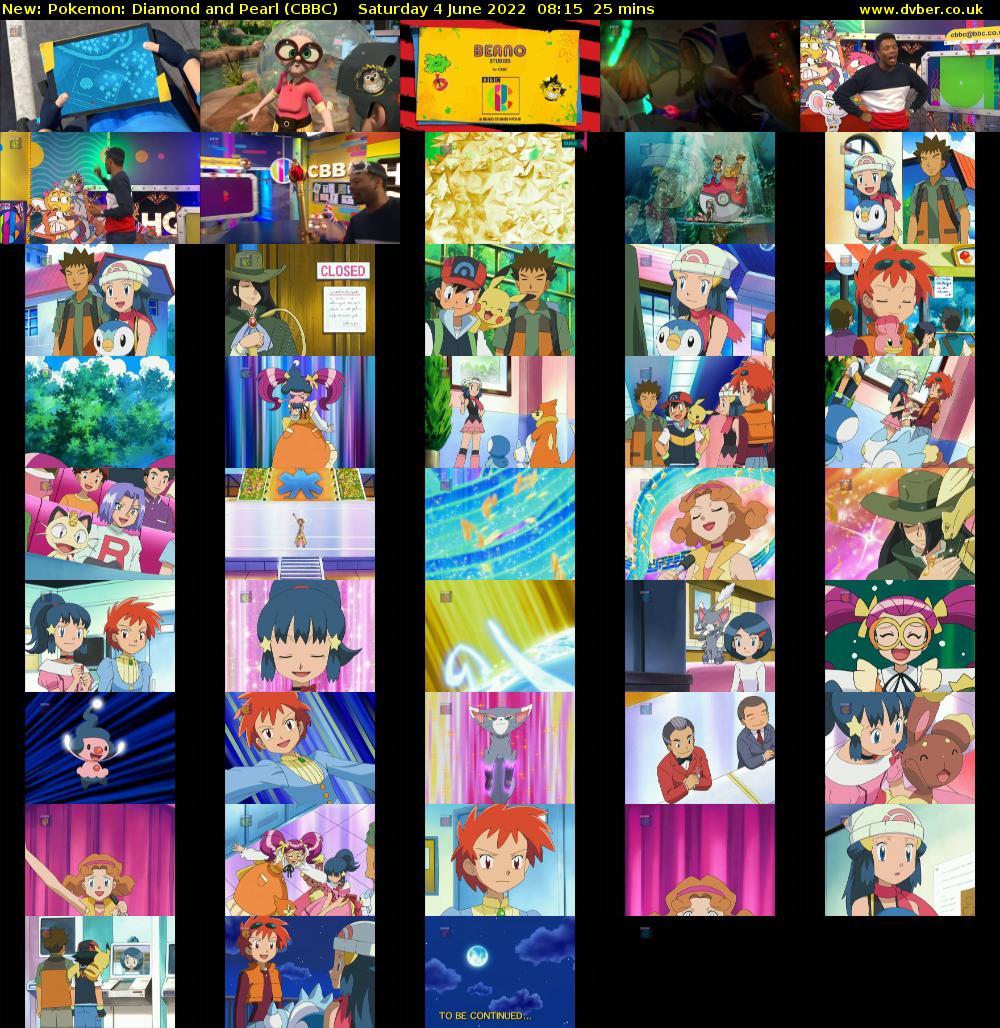 Pokemon: Diamond and Pearl (CBBC) Saturday 4 June 2022 08:15 - 08:40