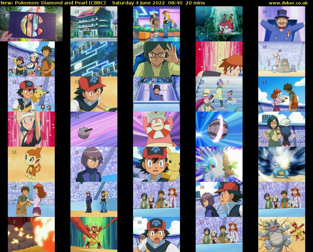 Pokemon: Diamond and Pearl (CBBC) Saturday 4 June 2022 08:40 - 09:00