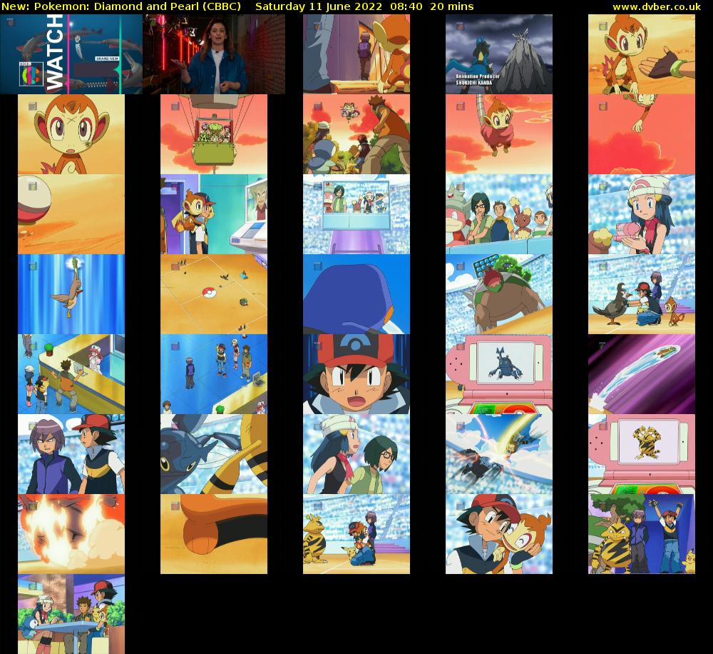 Pokemon: Diamond and Pearl (CBBC) Saturday 11 June 2022 08:40 - 09:00