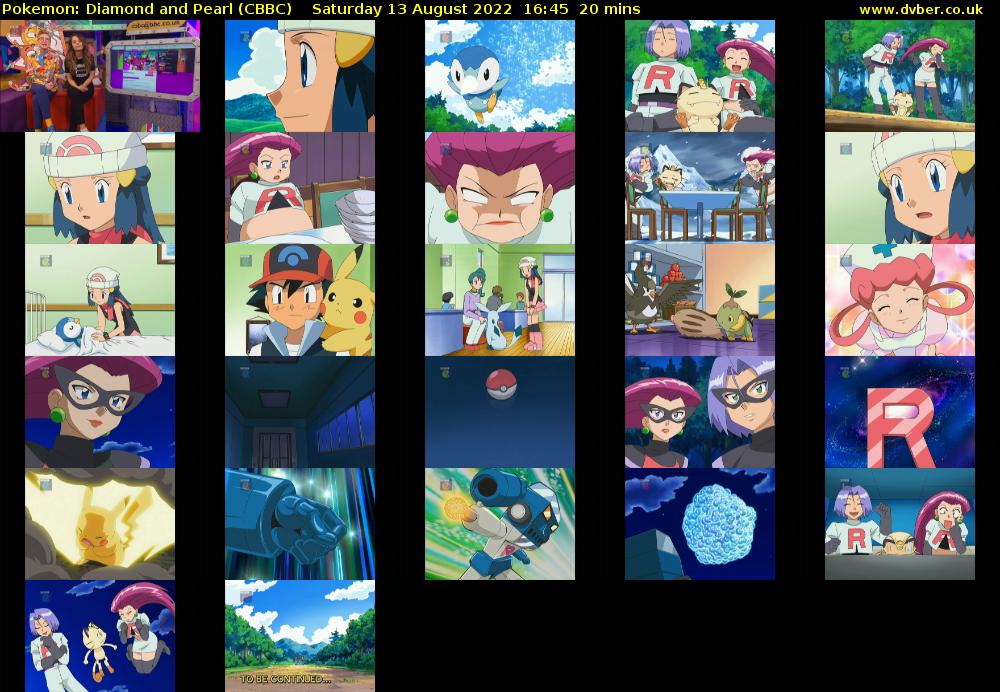 Pokemon: Diamond and Pearl (CBBC) Saturday 13 August 2022 16:45 - 17:05