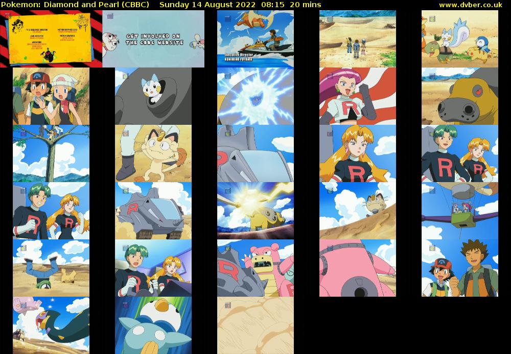 Pokemon: Diamond and Pearl (CBBC) Sunday 14 August 2022 08:15 - 08:35