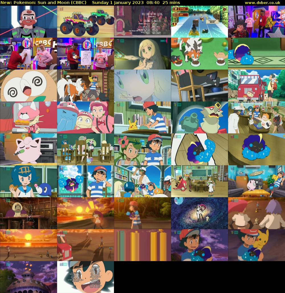 Pokemon: Sun and Moon (CBBC) Sunday 1 January 2023 08:40 - 09:05
