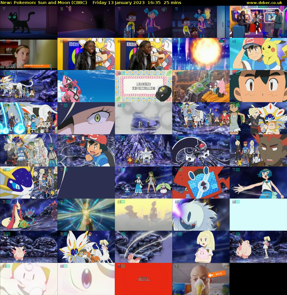Pokemon: Sun and Moon (CBBC) Friday 13 January 2023 16:35 - 17:00