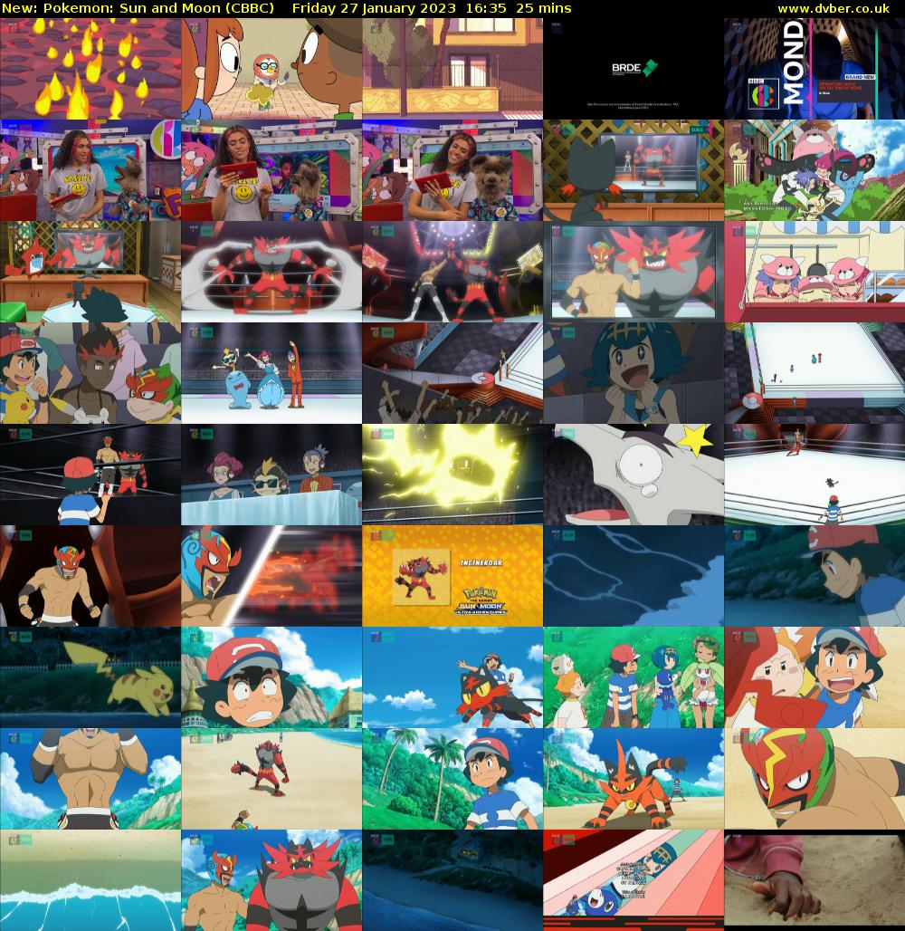Pokemon: Sun and Moon (CBBC) Friday 27 January 2023 16:35 - 17:00