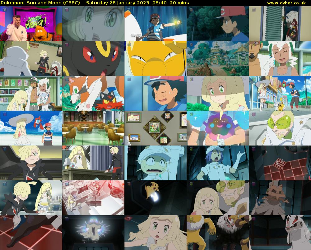 Pokemon: Sun and Moon (CBBC) Saturday 28 January 2023 08:40 - 09:00