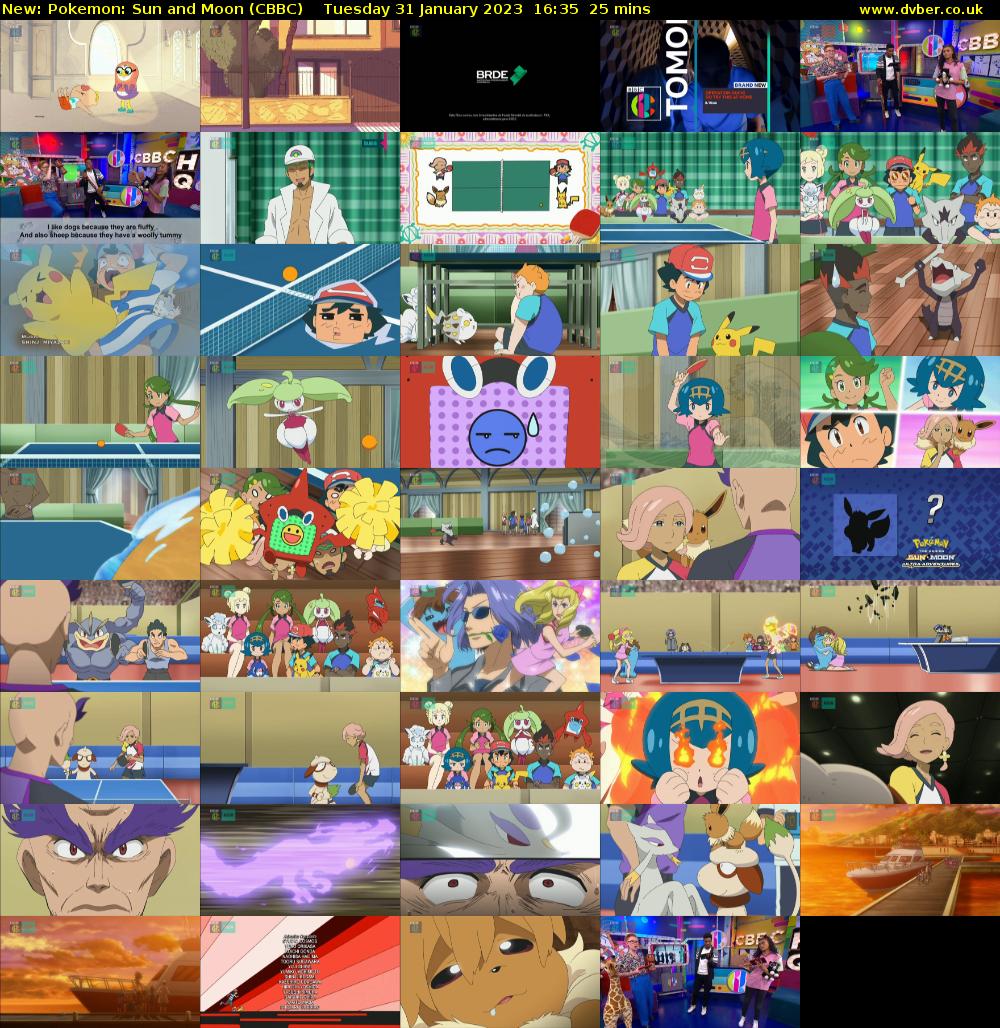 Pokemon: Sun and Moon (CBBC) Tuesday 31 January 2023 16:35 - 17:00
