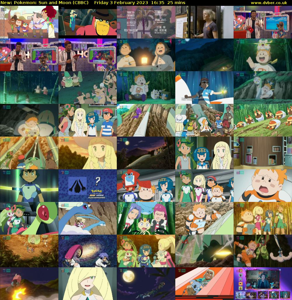 Pokemon: Sun and Moon (CBBC) Friday 3 February 2023 16:35 - 17:00