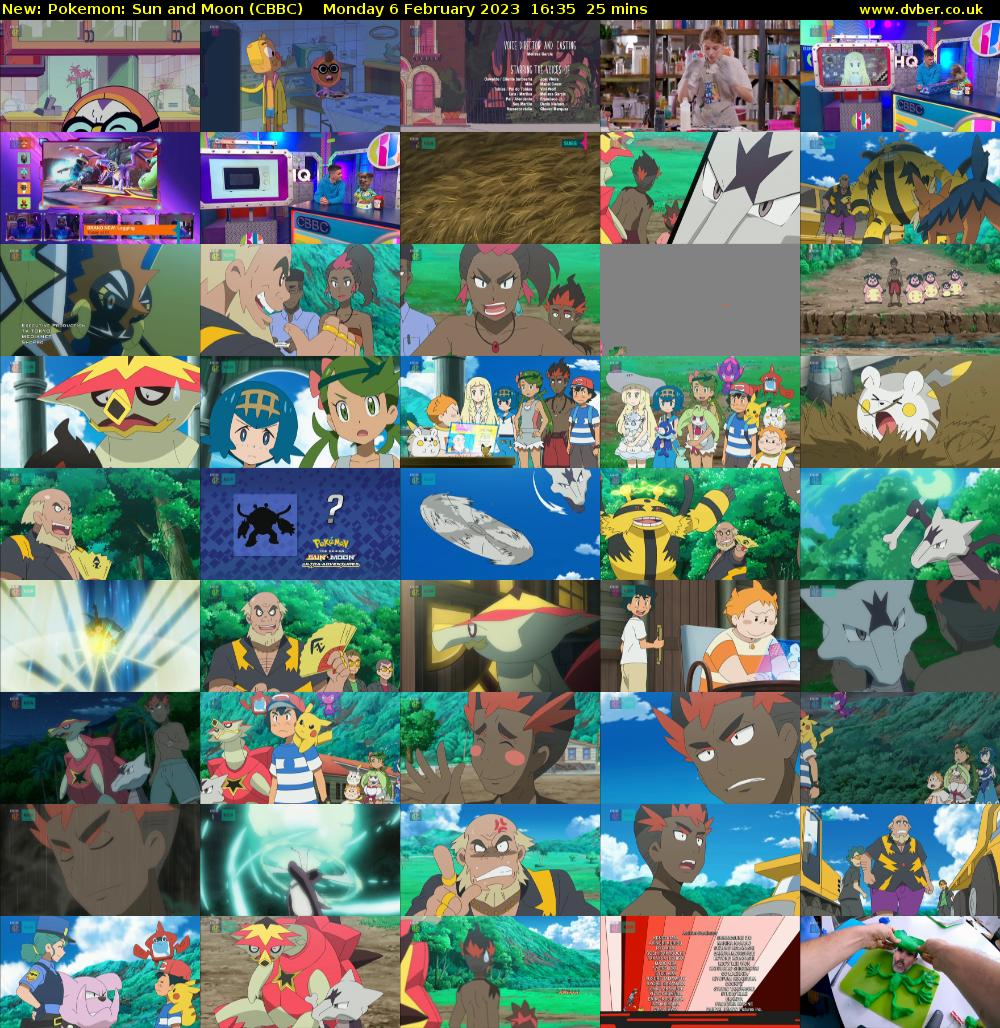 Pokemon: Sun and Moon (CBBC) Monday 6 February 2023 16:35 - 17:00