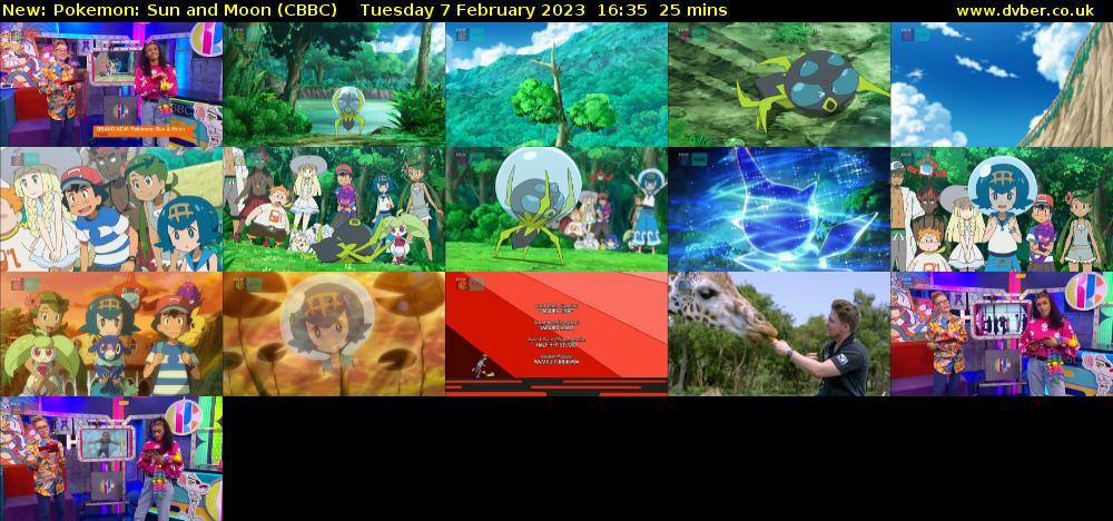 Pokemon: Sun and Moon (CBBC) Tuesday 7 February 2023 16:35 - 17:00
