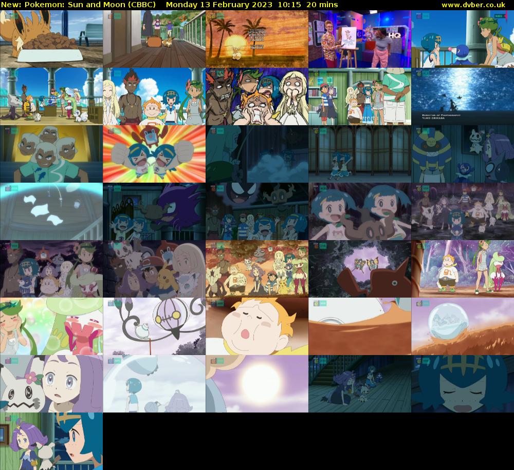 Pokemon: Sun and Moon (CBBC) Monday 13 February 2023 10:15 - 10:35