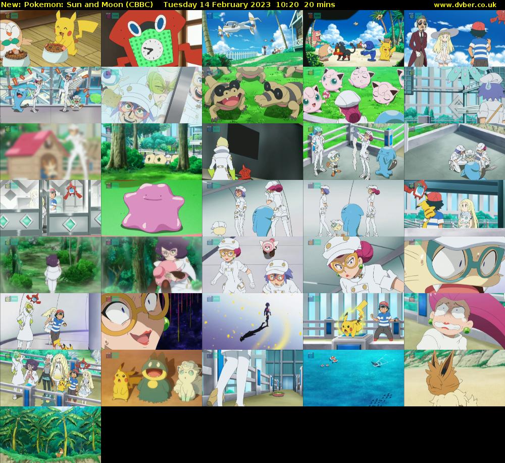 Pokemon: Sun and Moon (CBBC) Tuesday 14 February 2023 10:20 - 10:40
