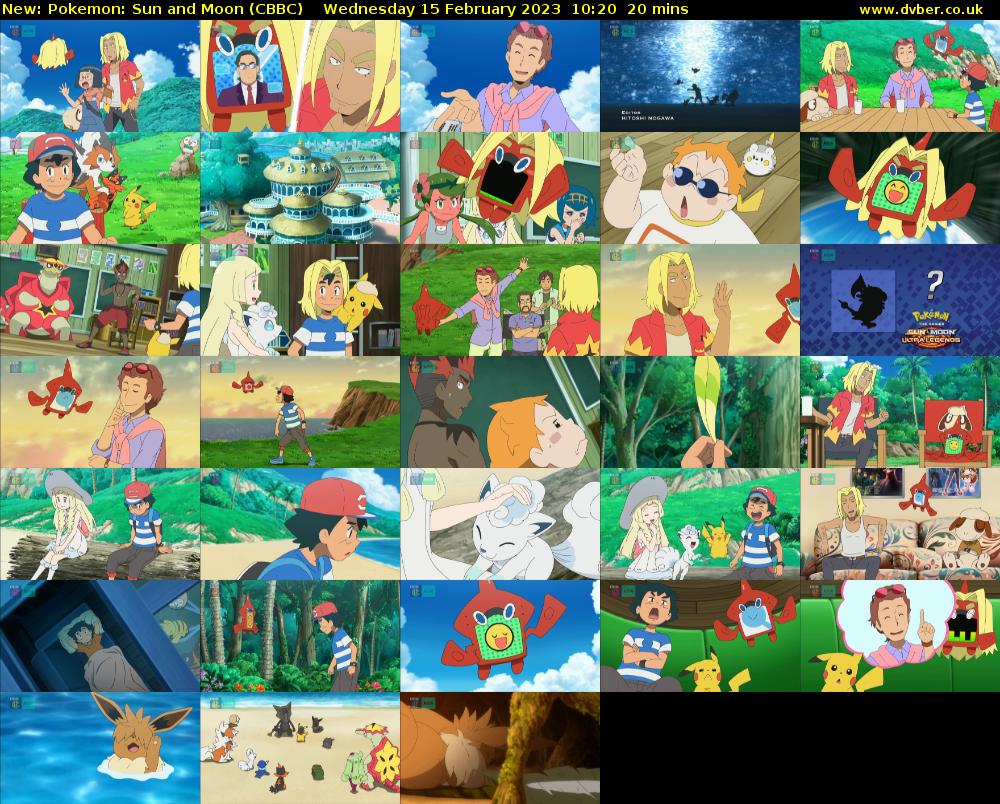 Pokemon: Sun and Moon (CBBC) Wednesday 15 February 2023 10:20 - 10:40
