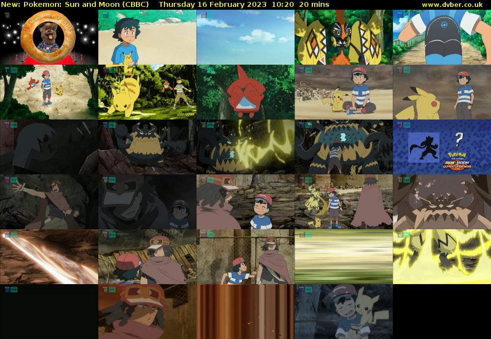 Pokemon: Sun and Moon (CBBC) Thursday 16 February 2023 10:20 - 10:40