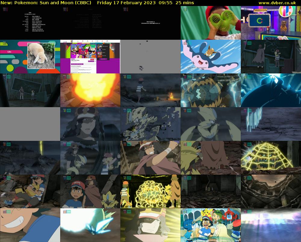 Pokemon: Sun and Moon (CBBC) Friday 17 February 2023 09:55 - 10:20