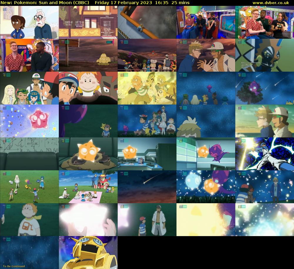 Pokemon: Sun and Moon (CBBC) Friday 17 February 2023 16:35 - 17:00