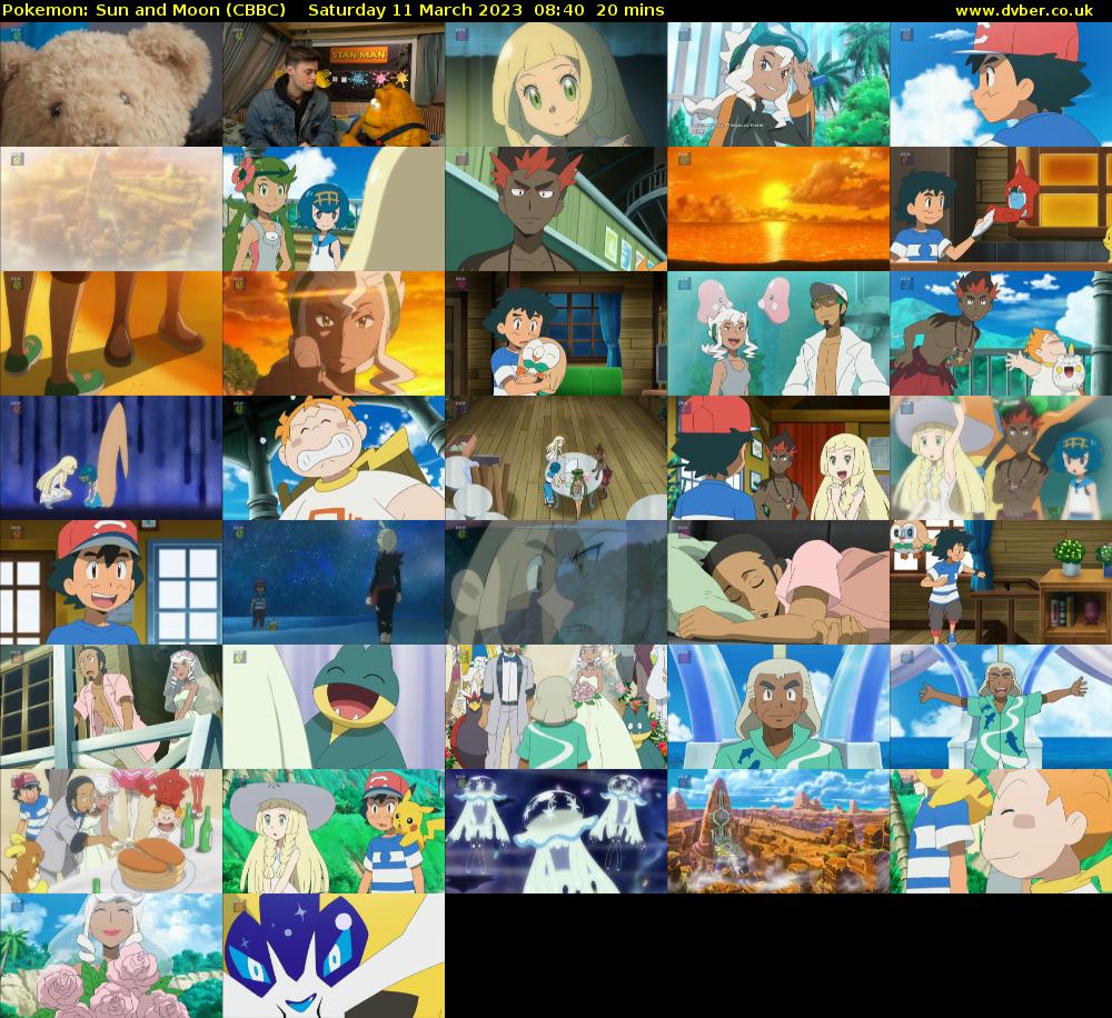 Pokemon: Sun and Moon (CBBC) Saturday 11 March 2023 08:40 - 09:00