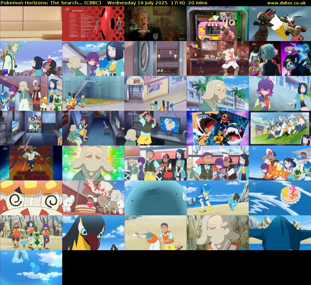 Pokemon Horizons: The Search... (CBBC) Wednesday 16 July 2025 17:40 - 18:00