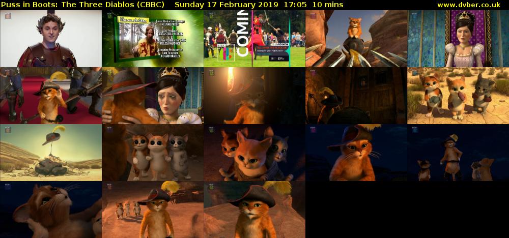 Puss in Boots: The Three Diablos (CBBC) Sunday 17 February 2019 17:05 - 17:15