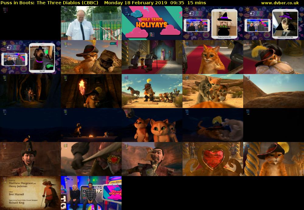 Puss in Boots: The Three Diablos (CBBC) Monday 18 February 2019 09:35 - 09:50