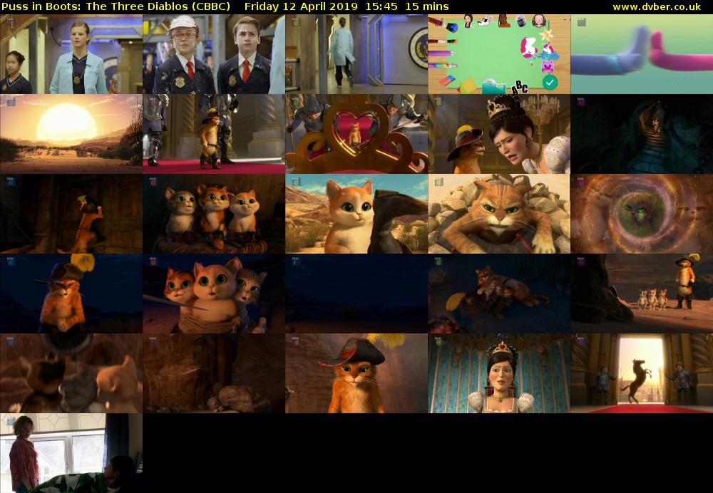 Puss in Boots: The Three Diablos (CBBC) Friday 12 April 2019 15:45 - 16:00