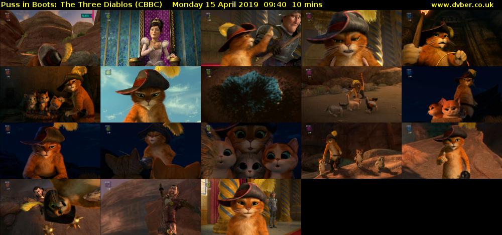 Puss in Boots: The Three Diablos (CBBC) Monday 15 April 2019 09:40 - 09:50