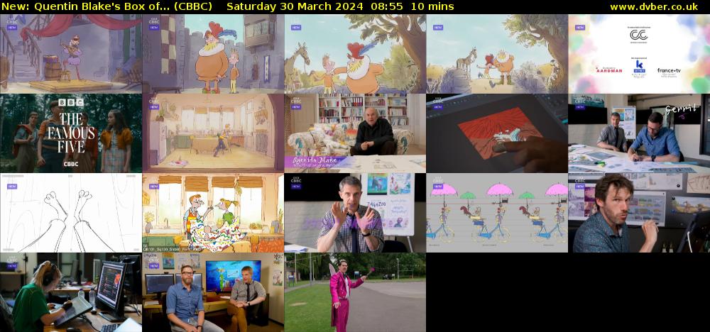 Quentin Blake's Box of... (CBBC) Saturday 30 March 2024 08:55 - 09:05