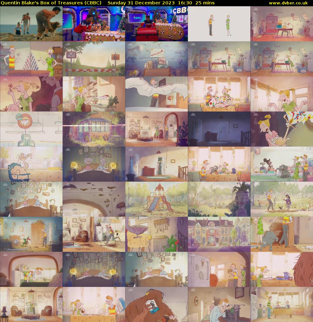 Quentin Blake's Box of Treasures (CBBC) Sunday 31 December 2023 16:30 - 16:55