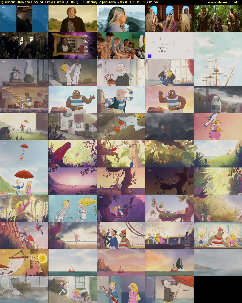 Quentin Blake's Box of Treasures (CBBC) Sunday 7 January 2024 13:35 - 14:05