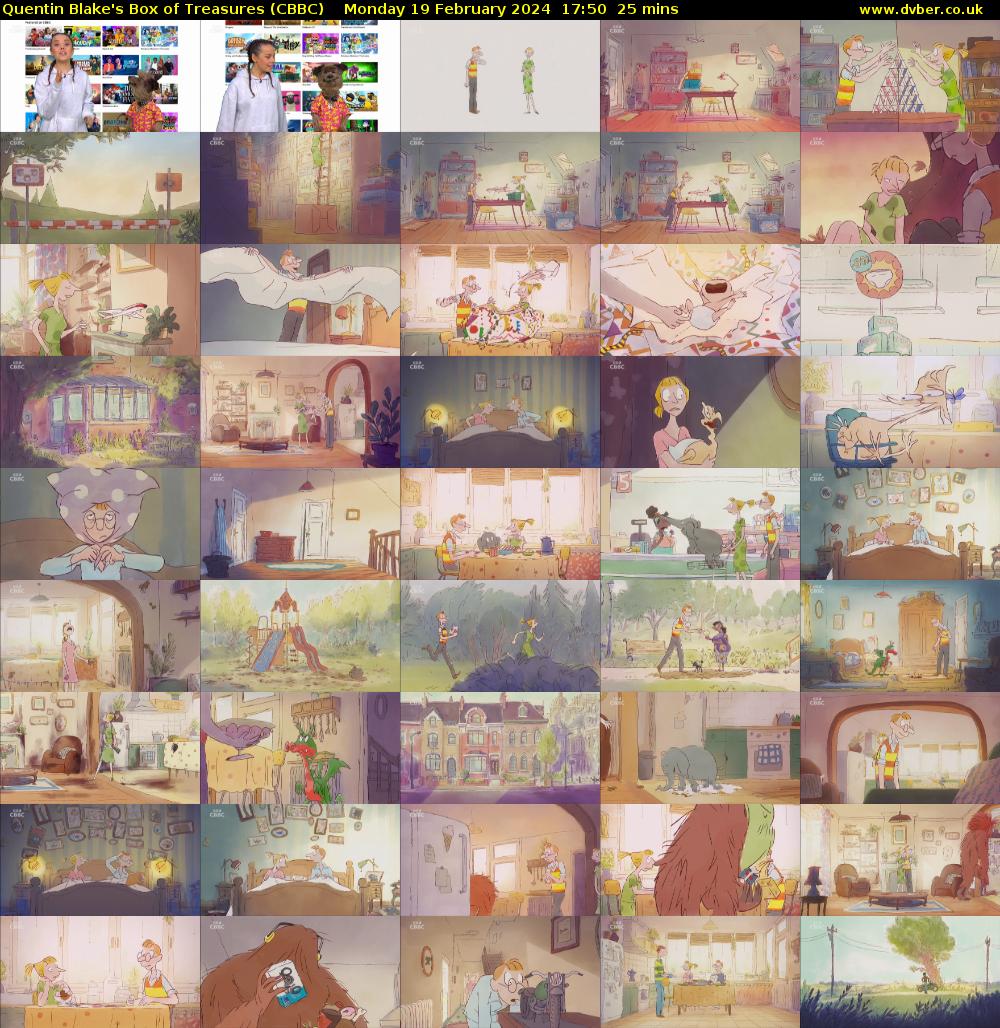 Quentin Blake's Box of Treasures (CBBC) Monday 19 February 2024 17:50 - 18:15