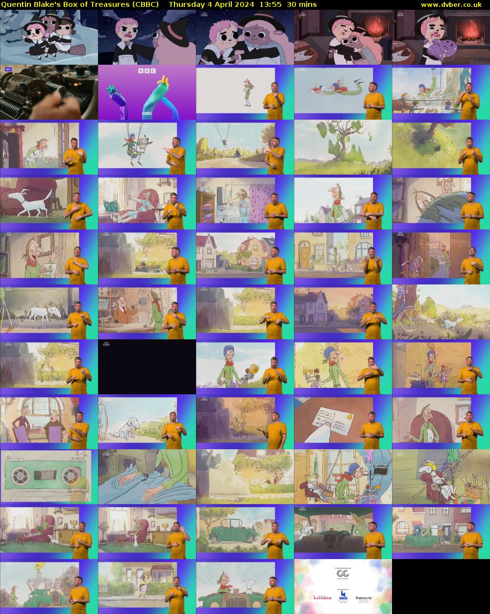 Quentin Blake's Box of Treasures (CBBC) Thursday 4 April 2024 13:55 - 14:25