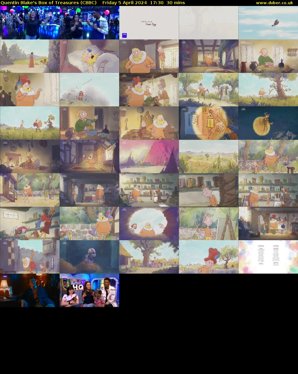 Quentin Blake's Box of Treasures (CBBC) Friday 5 April 2024 17:30 - 18:00